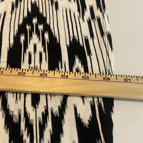 Cynthia Rowley Women 2X Blouse Black Print Stretch Short Sleeve Round Neck Tunic - Picture 7 of 8